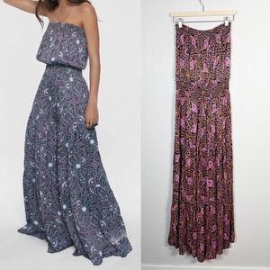 Jens Pirate Booty NWT Large Boho Solstice Retro Jumpsuit Wide Leg Strapless